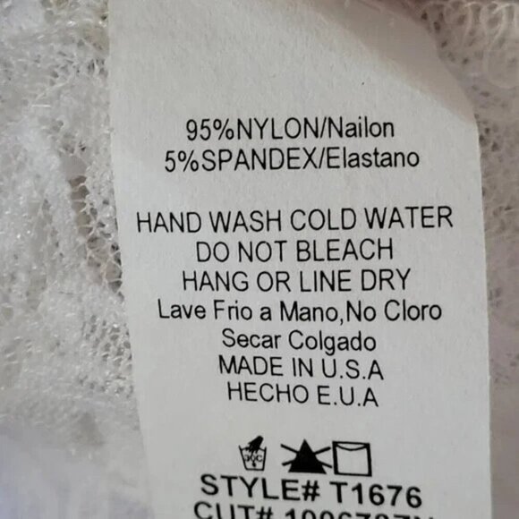 Round Neck Long Sleeve Lace Sheer Top - Picture 7 of 7